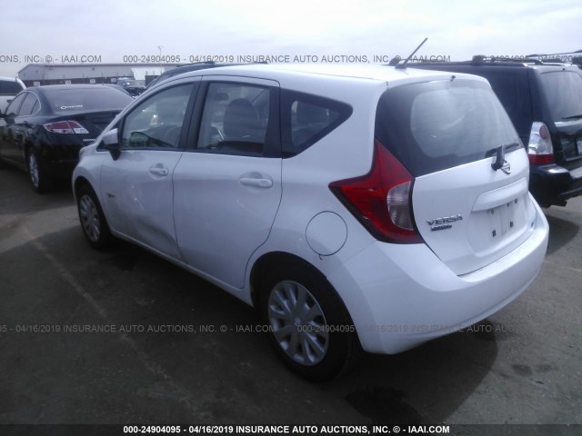 3N1CE2CP6FL415308 - 2015 NISSAN VERSA NOTE S/S PLUS/SV/SL/SR WHITE photo 3