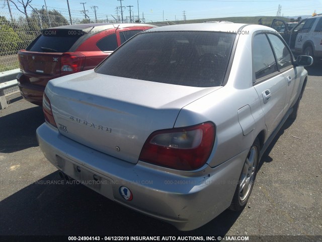 JF1GD29633H508402 - 2003 SUBARU IMPREZA WRX SILVER photo 4