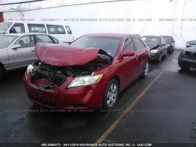 4T1BE46KX7U132286 - 2007 TOYOTA CAMRY NEW GENERAT CE/LE/XLE/SE RED photo 2
