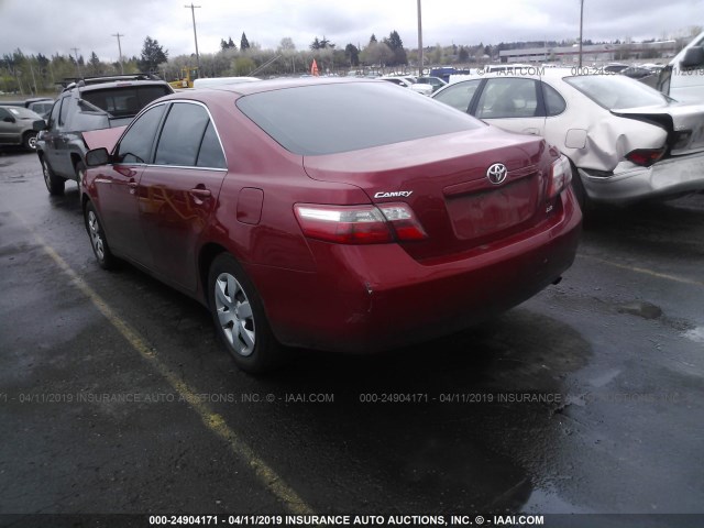 4T1BE46KX7U132286 - 2007 TOYOTA CAMRY NEW GENERAT CE/LE/XLE/SE RED photo 3