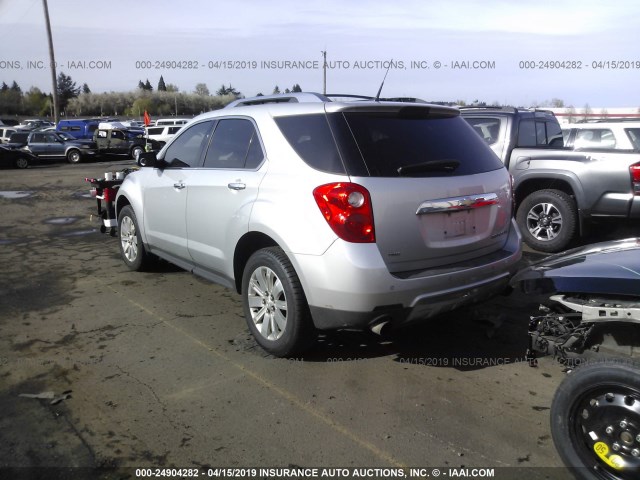 2CNFLGEY5A6266921 - 2010 CHEVROLET EQUINOX LTZ SILVER photo 3