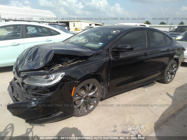 1C3CCCBB1GN172754 - 2016 CHRYSLER 200 BLACK photo 2