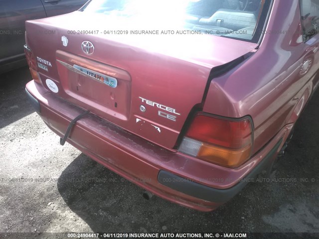 JT2AC52L6V0206746 - 1997 TOYOTA TERCEL CE RED photo 6