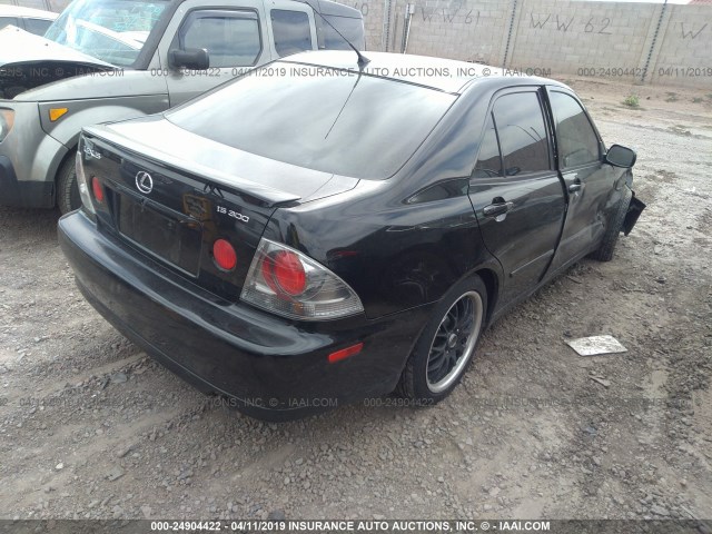 JTHBD192550095930 - 2005 LEXUS IS 300 BLACK photo 4