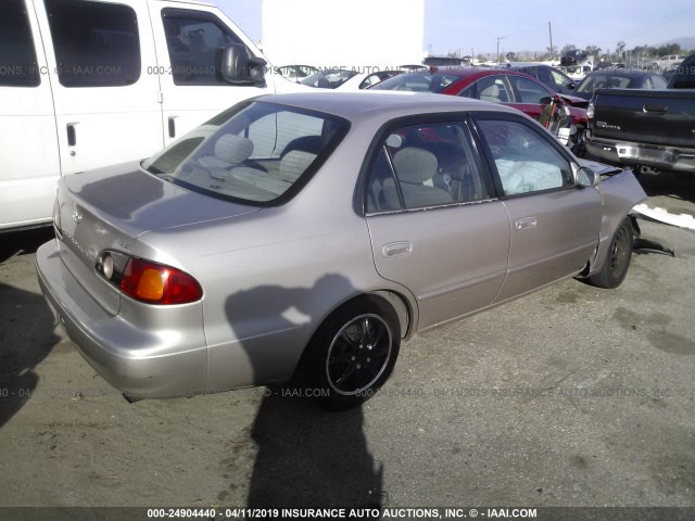 1NXBR12E52Z593049 - 2002 TOYOTA COROLLA CE/LE/S BEIGE photo 4