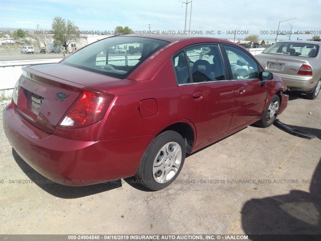 1G8AJ52F94Z152127 - 2004 SATURN ION LEVEL 2 红色 照片 4