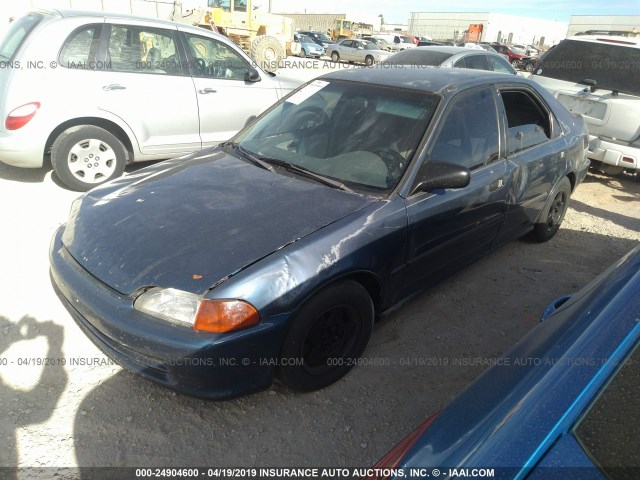 JHMEG8645PS015925 - 1993 HONDA CIVIC DX Dark Blue photo 2