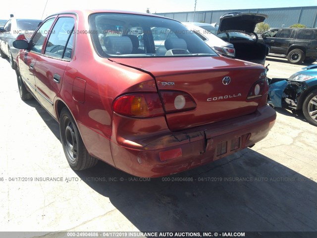 1NXBR12EX1Z485640 - 2001 TOYOTA COROLLA CE/LE/S RED photo 3