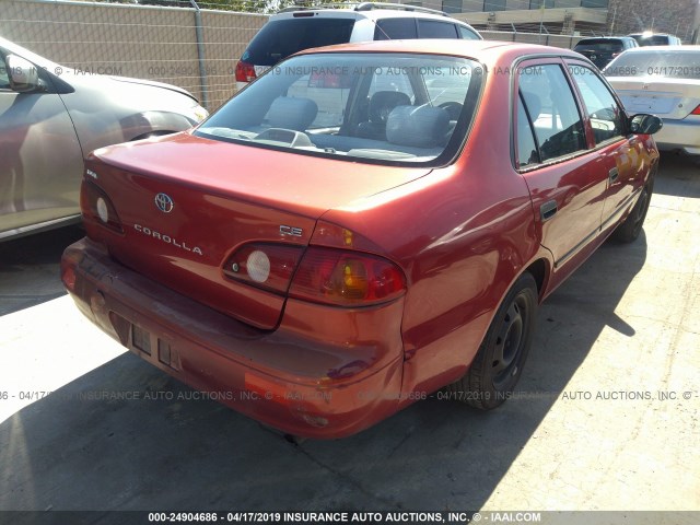 1NXBR12EX1Z485640 - 2001 TOYOTA COROLLA CE/LE/S RED photo 4