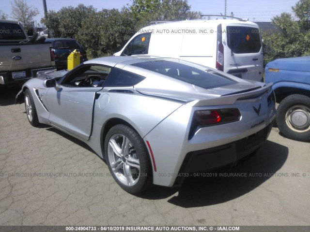 1G1YA2D75H5110052 - 2017 CHEVROLET CORVETTE STINGRAY/1LT SILVER photo 3