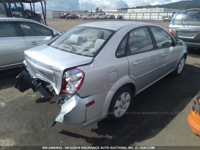 KL5JD56Z46K476329 - 2006 SUZUKI FORENZA SILVER photo 4