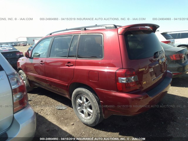 JTEGP21AX70141788 - 2007 TOYOTA HIGHLANDER SPORT RED photo 3