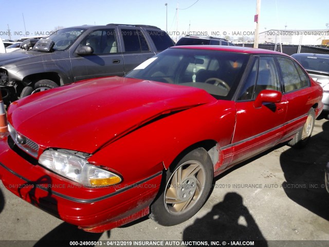 1G2HX53L6P1303861 - 1993 PONTIAC BONNEVILLE SE RED photo 2