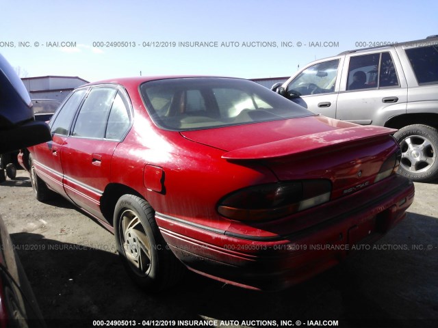 1G2HX53L6P1303861 - 1993 PONTIAC BONNEVILLE SE RED photo 3