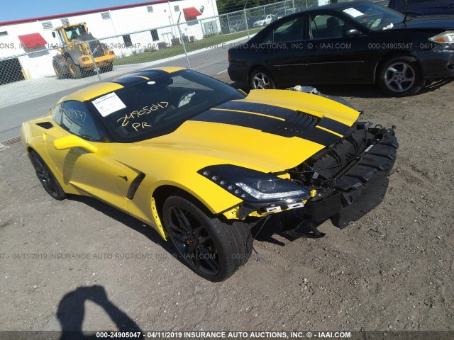 1G1YB2D74J5101748 - 2018 CHEVROLET CORVETTE STINGRAY/1LT YELLOW photo 1