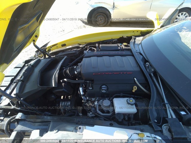 1G1YB2D74J5101748 - 2018 CHEVROLET CORVETTE STINGRAY/1LT YELLOW photo 10