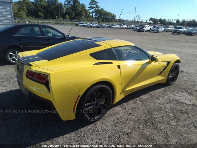 1G1YB2D74J5101748 - 2018 CHEVROLET CORVETTE STINGRAY/1LT YELLOW photo 4