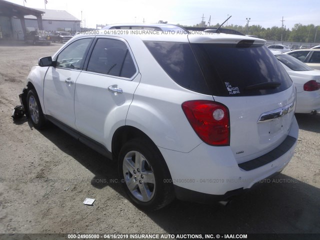 2GNFLHE32F6270275 - 2015 CHEVROLET EQUINOX LTZ WHITE photo 3