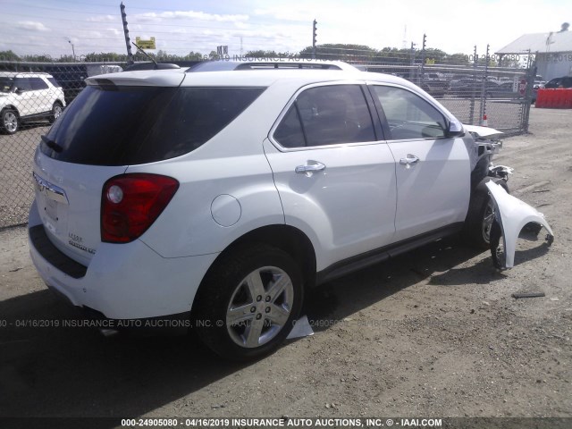 2GNFLHE32F6270275 - 2015 CHEVROLET EQUINOX LTZ WHITE photo 4