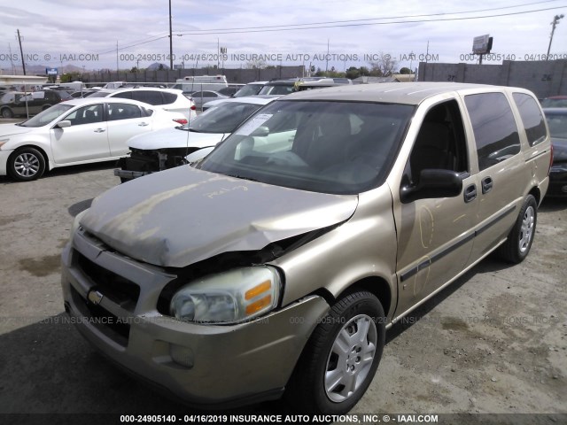 1GNDV23L06D112486 - 2006 CHEVROLET UPLANDER LS TAN photo 2