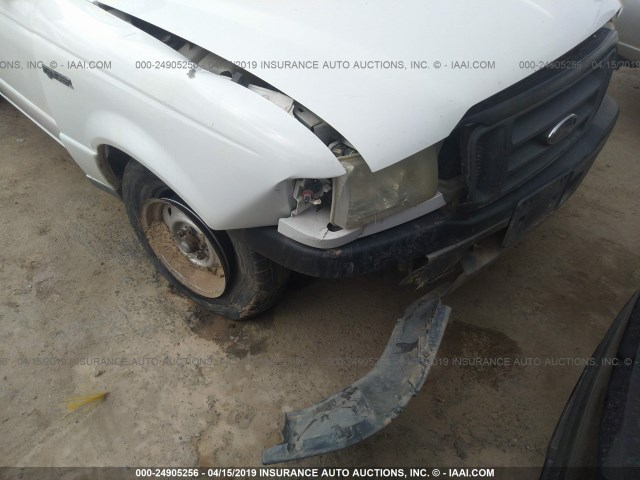 1FTYR10U94PA87069 - 2004 FORD RANGER WHITE photo 6