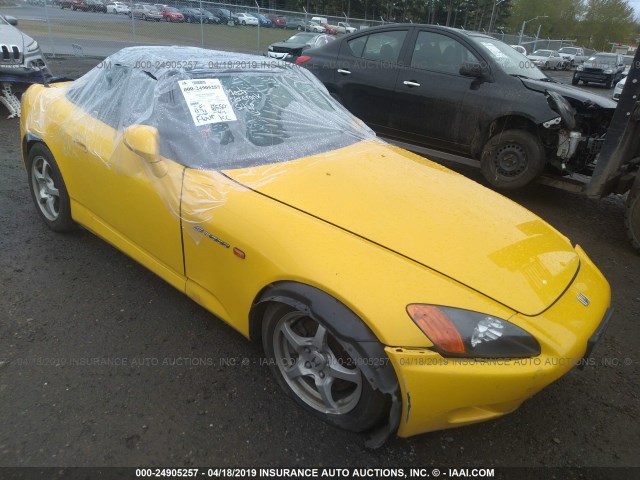 JHMAP11421T003052 - 2001 HONDA S2000 YELLOW photo 1