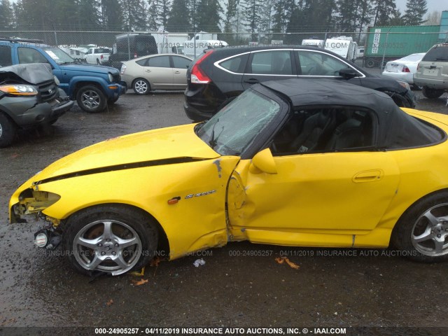 JHMAP11421T003052 - 2001 HONDA S2000 YELLOW photo 6