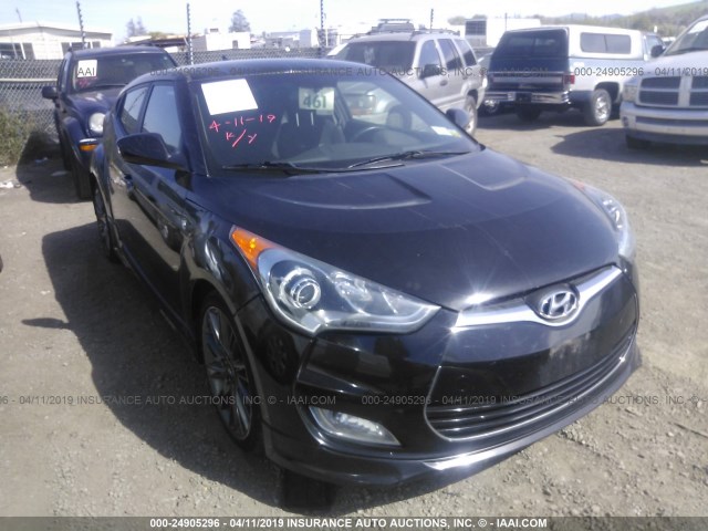 KMHTC6AD3DU136237 - 2013 HYUNDAI VELOSTER BLACK photo 1