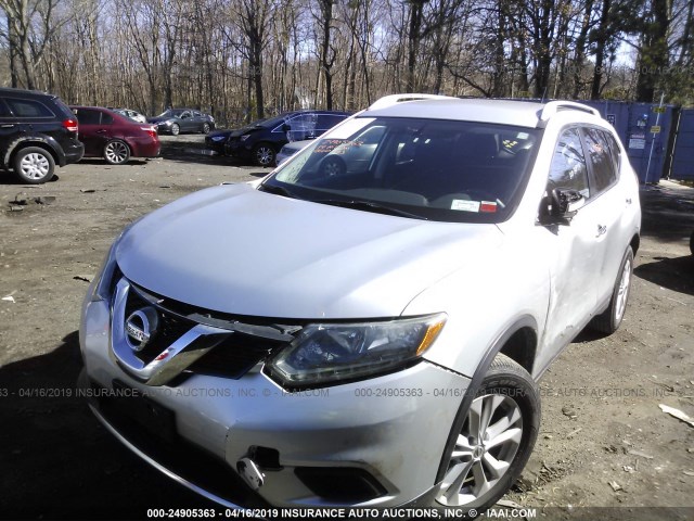 5N1AT2MV4EC761645 - 2014 NISSAN ROGUE S/SL/SV SILVER photo 2