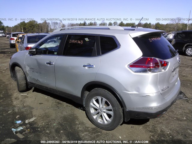 5N1AT2MV4EC761645 - 2014 NISSAN ROGUE S/SL/SV SILVER photo 3