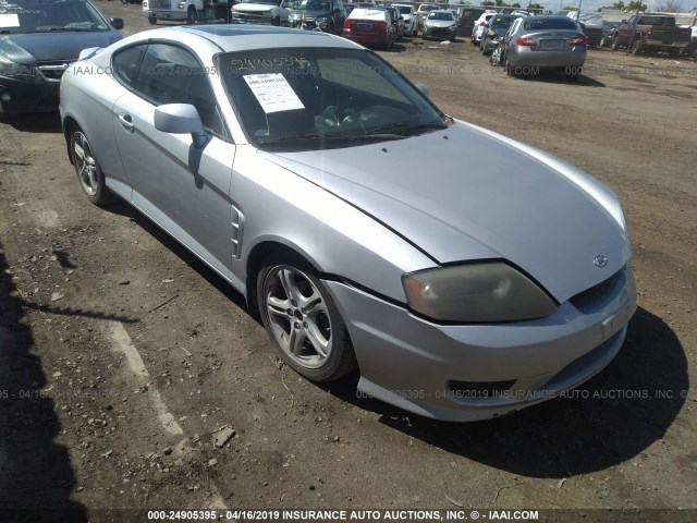 KMHHM65D15U182308 - 2005 HYUNDAI TIBURON GRAY photo 1