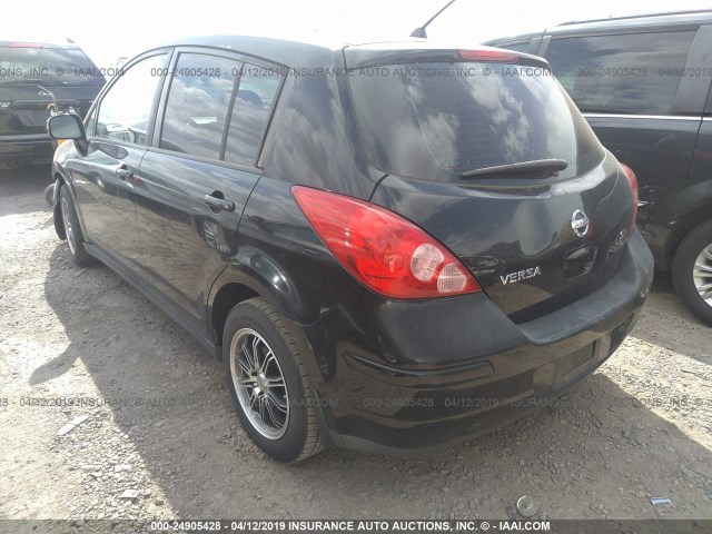 3N1BC13E17L401733 - 2007 NISSAN VERSA S/SL BLACK photo 3