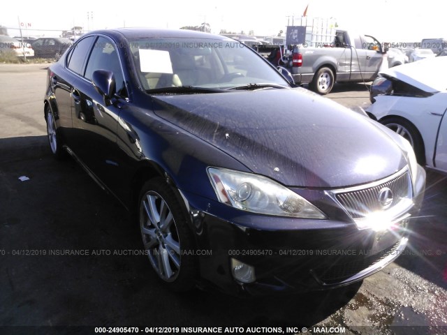 JTHBK262372053599 - 2007 LEXUS IS 250 BLUE photo 1