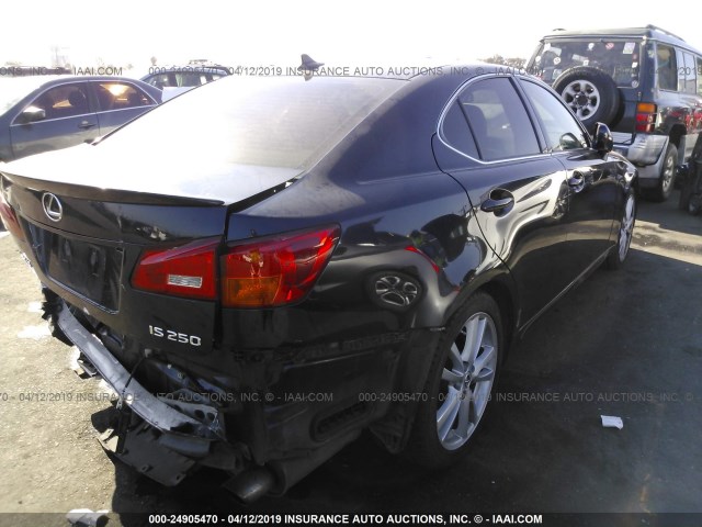 JTHBK262372053599 - 2007 LEXUS IS 250 BLUE photo 4