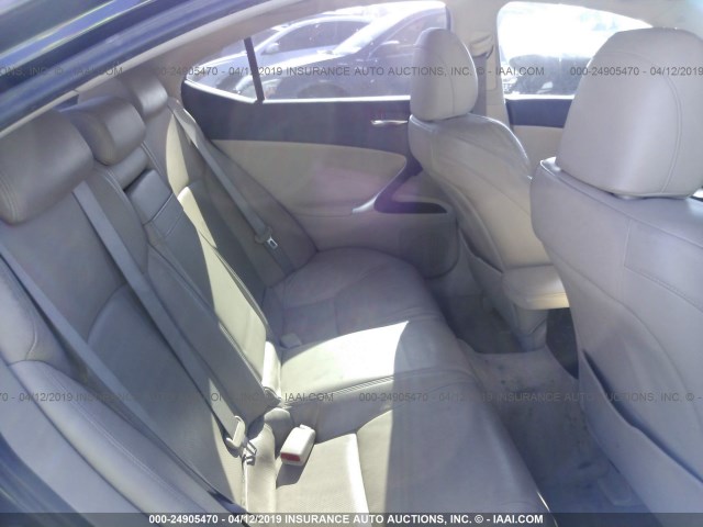 JTHBK262372053599 - 2007 LEXUS IS 250 BLUE photo 8