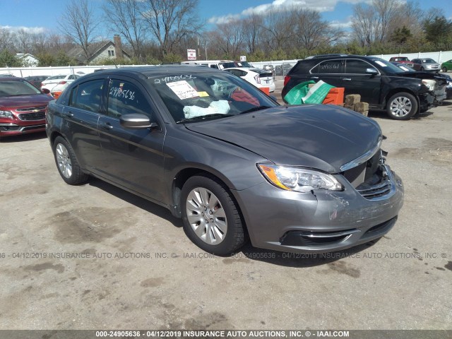 1C3CCBAB7DN642292 - 2013 CHRYSLER 200 LX GRAY photo 1