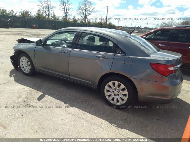 1C3CCBAB7DN642292 - 2013 CHRYSLER 200 LX GRAY photo 3