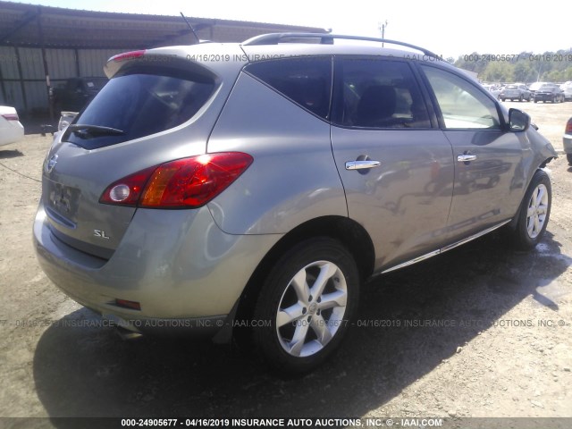 JN8AZ18U29W021499 - 2009 NISSAN MURANO S/SL GRAY photo 4