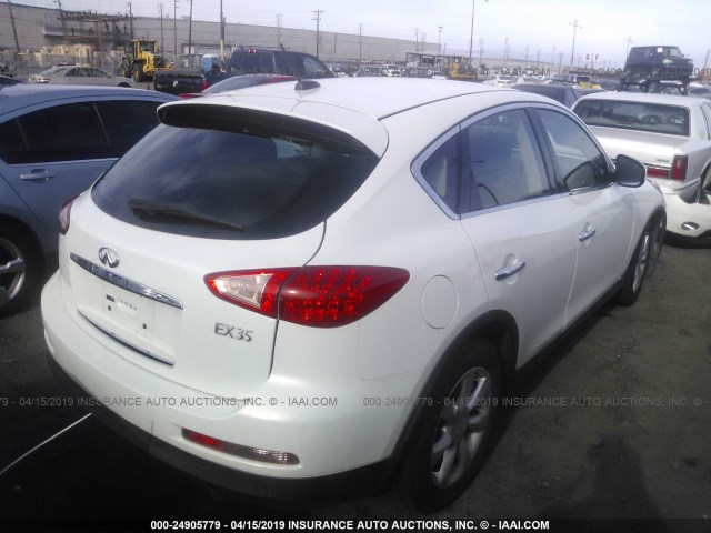 JN1AJ0HP7AM701067 - 2010 INFINITI EX35 JOURNEY WHITE photo 4