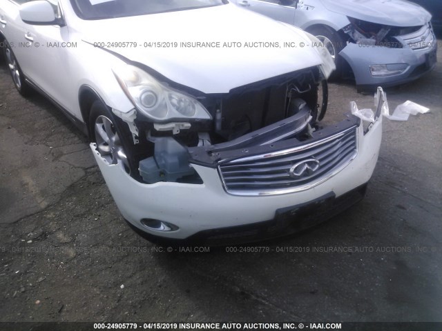 JN1AJ0HP7AM701067 - 2010 INFINITI EX35 JOURNEY WHITE photo 6