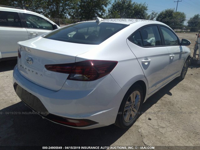 5NPD84LF8KH406373 - 2019 HYUNDAI ELANTRA SEL/VALUE/LIMITED WHITE photo 4