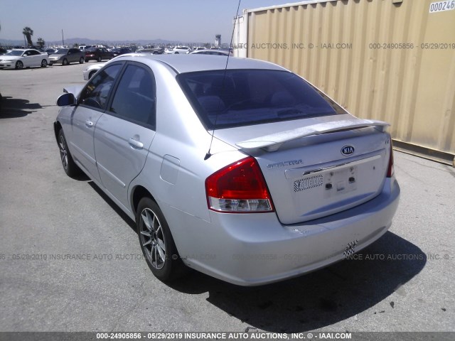 KNAFE222795664329 - 2009 KIA SPECTRA EX/LX/SX GRAY photo 3