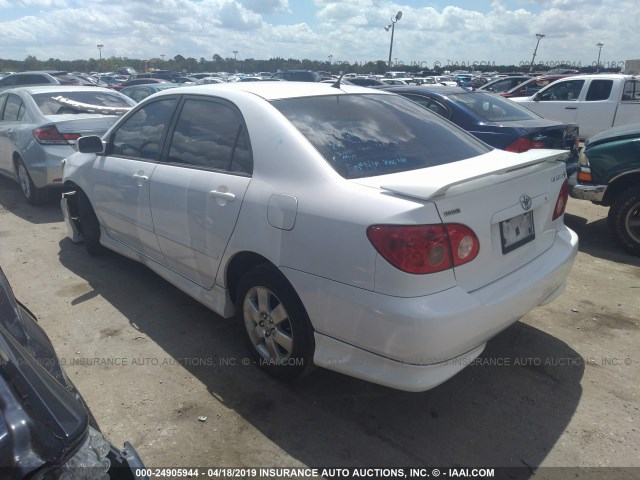 1NXBR32E98Z004265 - 2008 TOYOTA COROLLA CE/LE/S WHITE photo 3