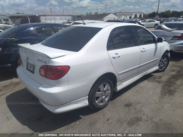 1NXBR32E98Z004265 - 2008 TOYOTA COROLLA CE/LE/S WHITE photo 4