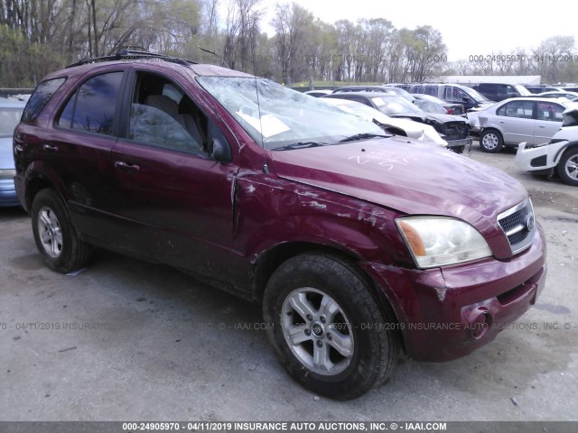 KNDJC733245309455 - 2004 KIA SORENTO EX/LX MAROON photo 1