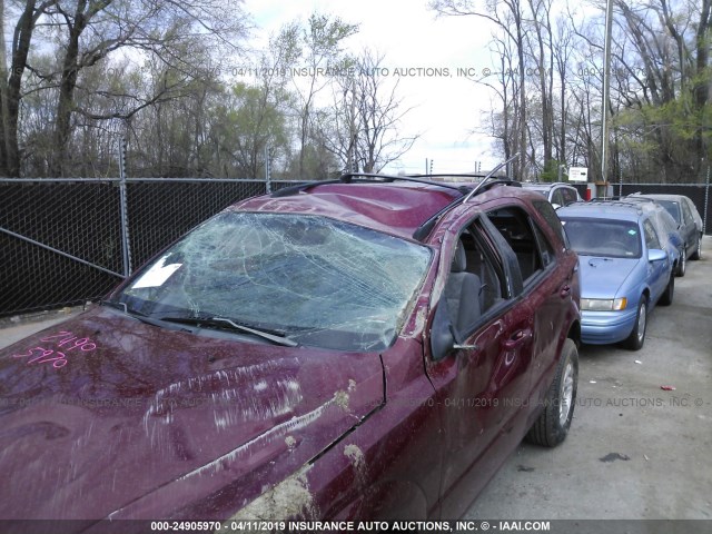 KNDJC733245309455 - 2004 KIA SORENTO EX/LX MAROON photo 6