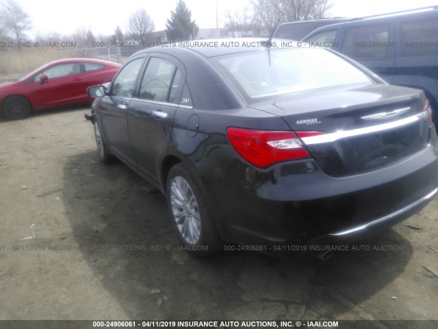 1C3CCBCG2DN571012 - 2013 CHRYSLER 200 LIMITED BLACK photo 3