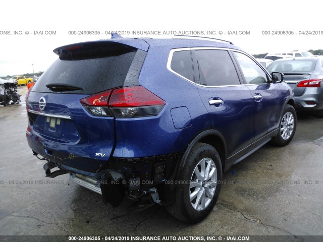 JN8AT2MT0KW502510 - 2019 NISSAN ROGUE S/SV BLUE photo 4