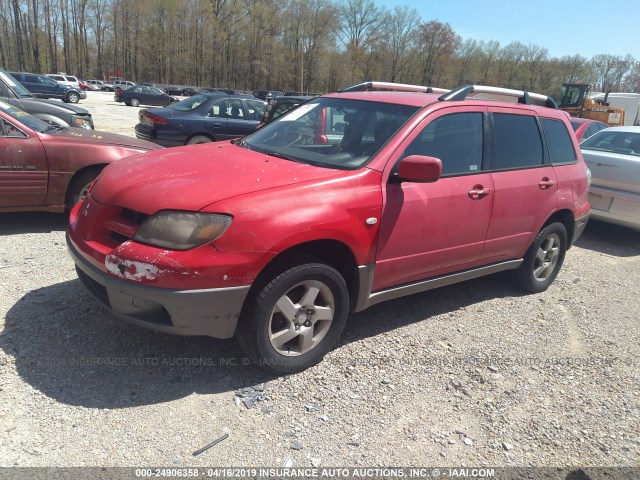 JA4LZ41GX3U067847 - 2003 MITSUBISHI OUTLANDER XLS RED photo 2