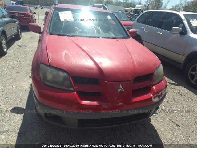 JA4LZ41GX3U067847 - 2003 MITSUBISHI OUTLANDER XLS RED photo 6